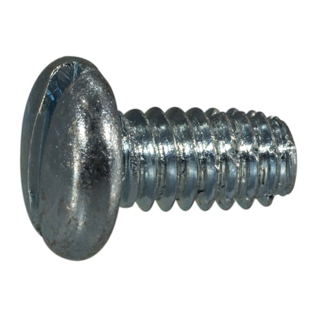 Midwest Fastener Thread Cutting Screw, 1/4" x 1/2 in, Zinc Plated Steel Pan Head Slotted Drive, 20 PK 61512